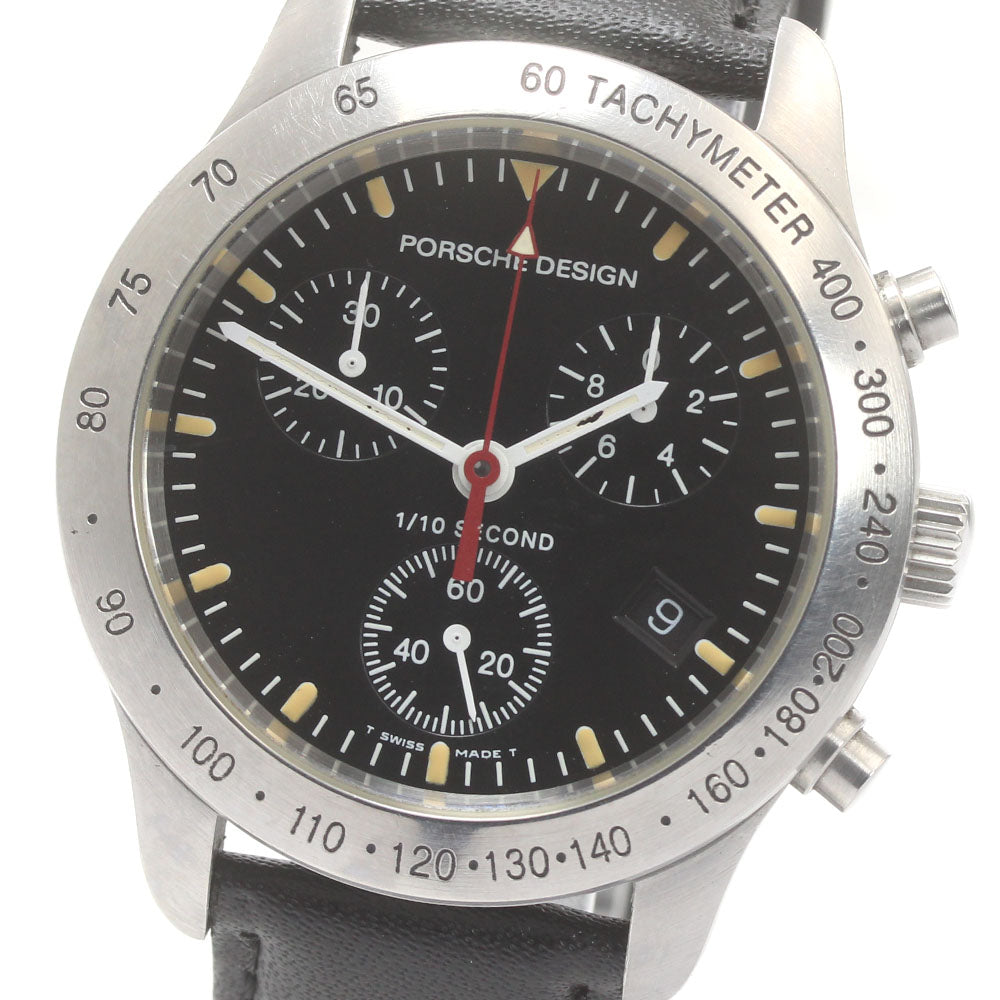 Porsche Design 6600.41 Date Chronograph black Dial Quartz Men's Watch_875335