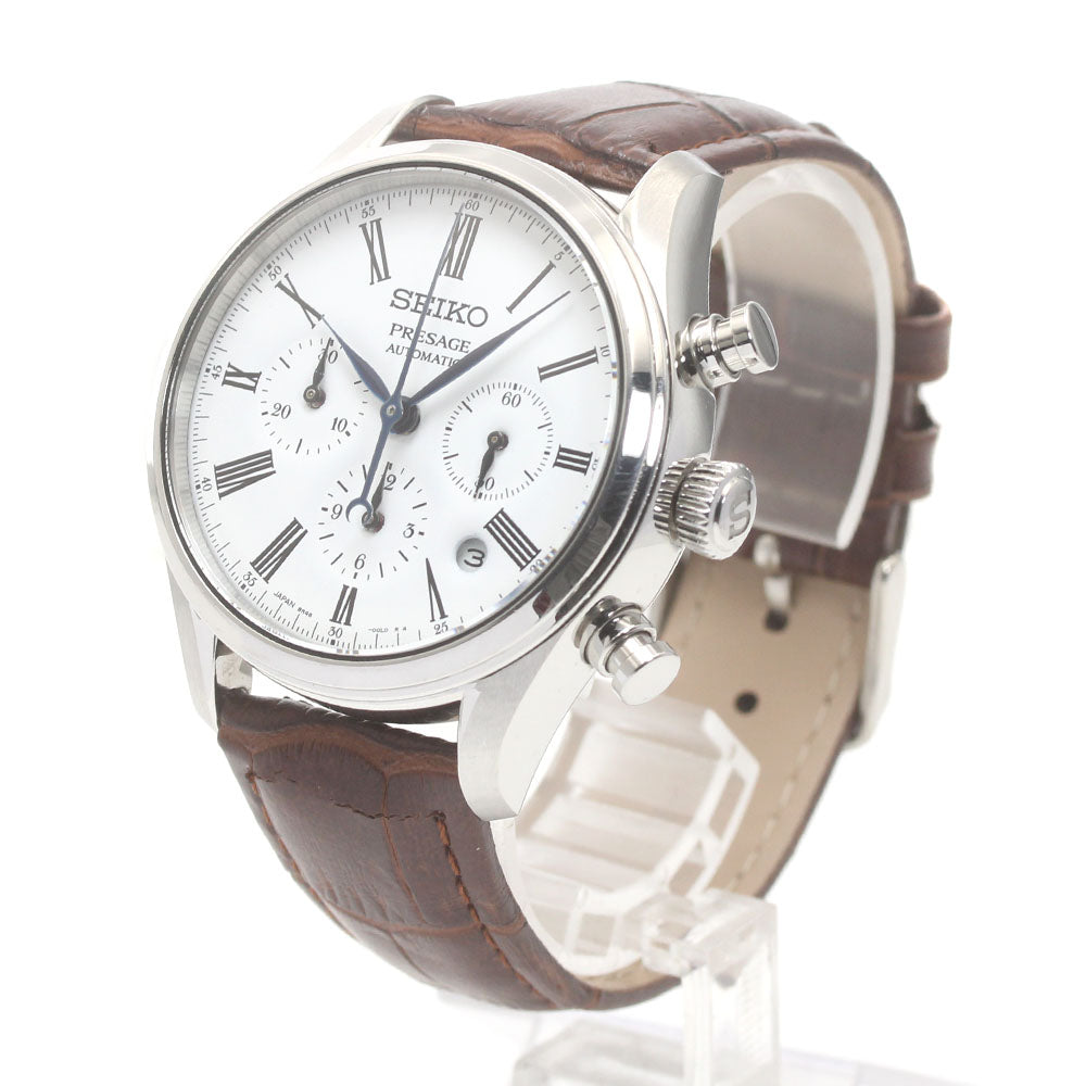 SEIKO Pureza SARK013/8R48-00K0 Date Chronograph White Dial AT Men's Watch_875356