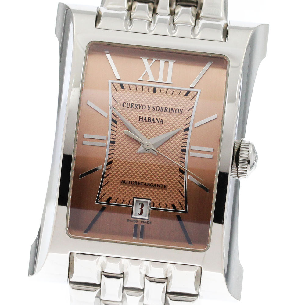 CUERVO Y SOBRINOS Esplendidos Clasico Havana A2412/2 Date Automatic Men's_875406