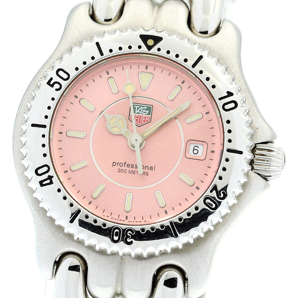 TAG HEUER S/el WG131G Date Pink Dial Quartz Ladies Watch_875471