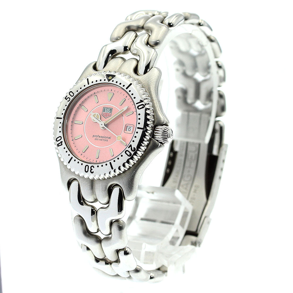 TAG HEUER S/el WG131G Date Pink Dial Quartz Ladies Watch_875471