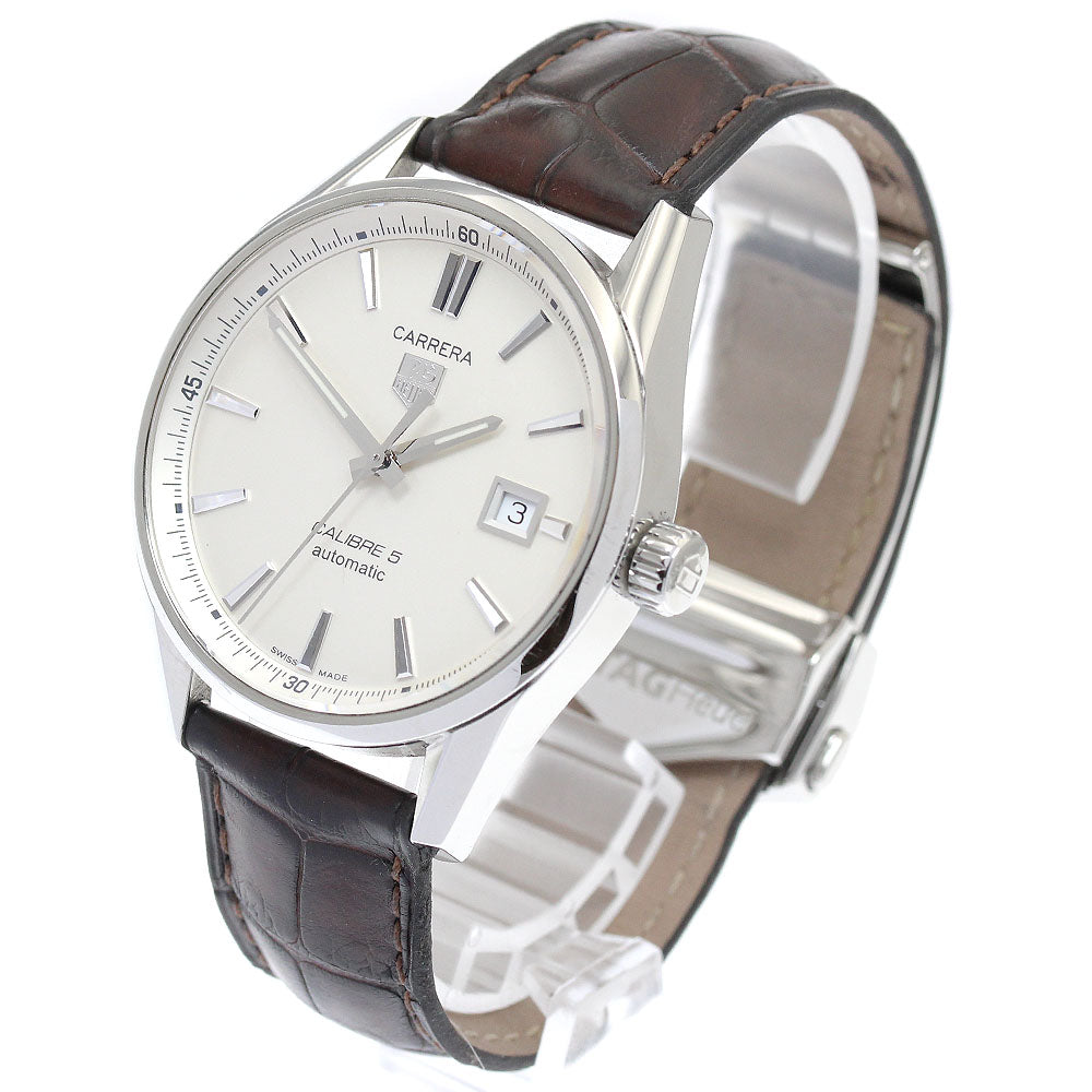 TAG HEUER Carrera WAR211B-1 Date Silver Dial Automatic Men's Watch_875472