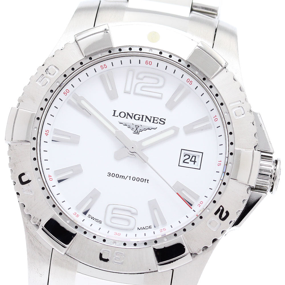 LONGINES Hydro Conquest L3.647.4 Date Silver Dial Quartz Men's Watch_875494