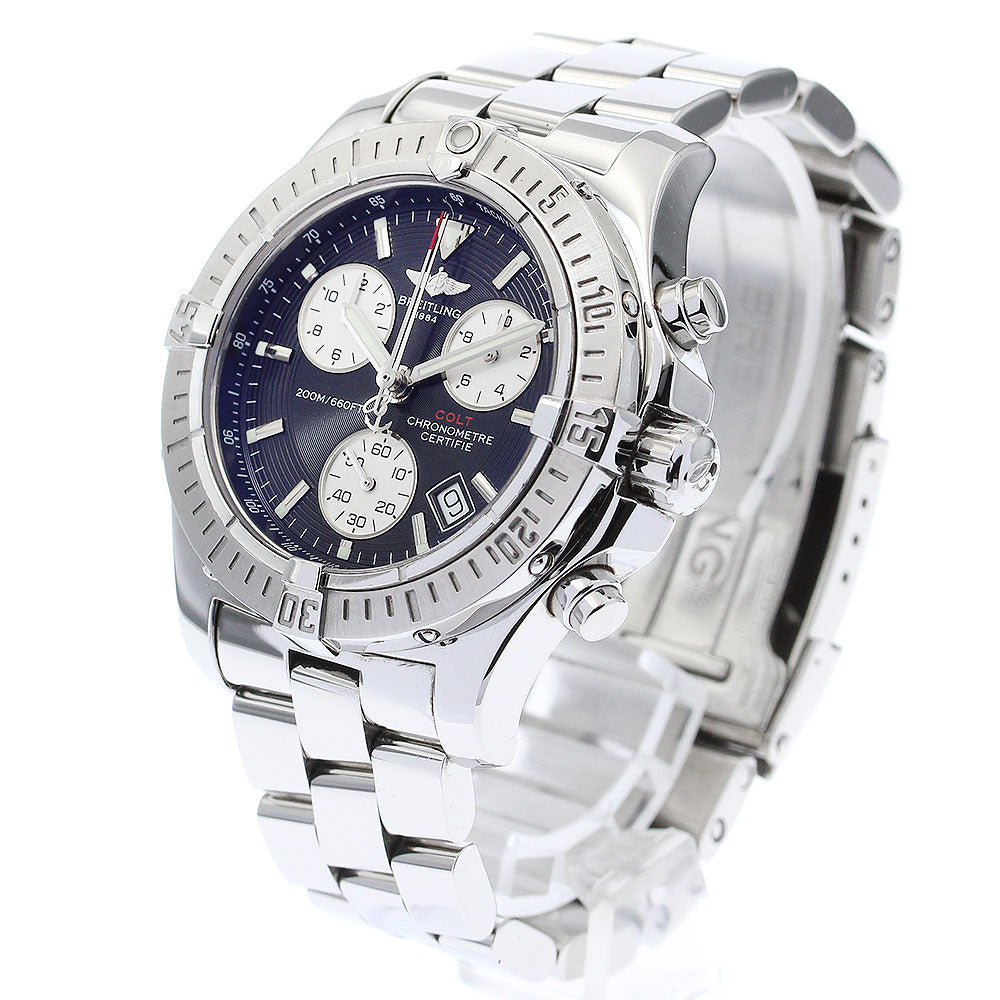 BREITLING Colt A73380 Chronograph Black Dial Quartz Men's Watch_875496