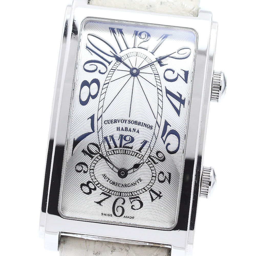 CUERVO Y SOBRINOS Havana Prominente A1112/2 Dual time Silver Dial Automatic Men's Watch_875520
