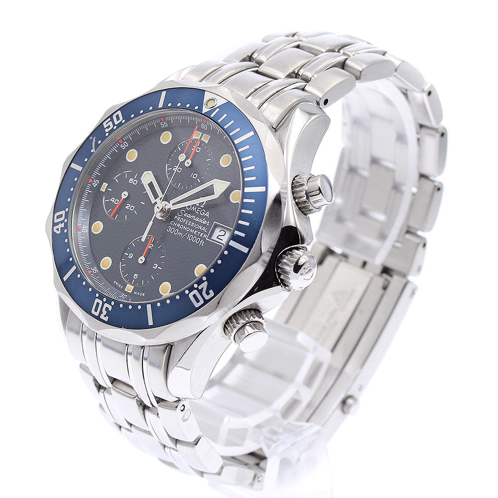 OMEGA Seamaster300 2599.80 Date Chronograph Navy Dial Automatic Men's_875522