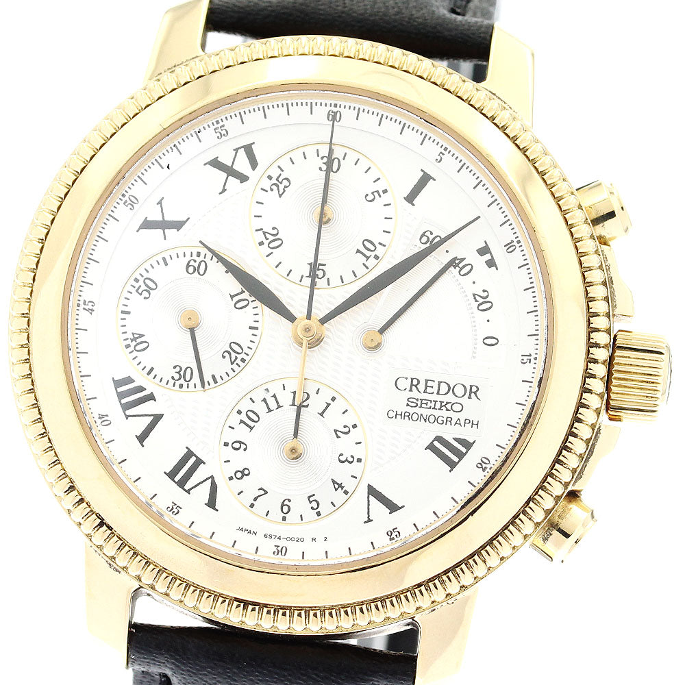 SEIKO CREDOR GBBH998/6S74-0020 Chronograph K18YG Hand Winding Men's_875529