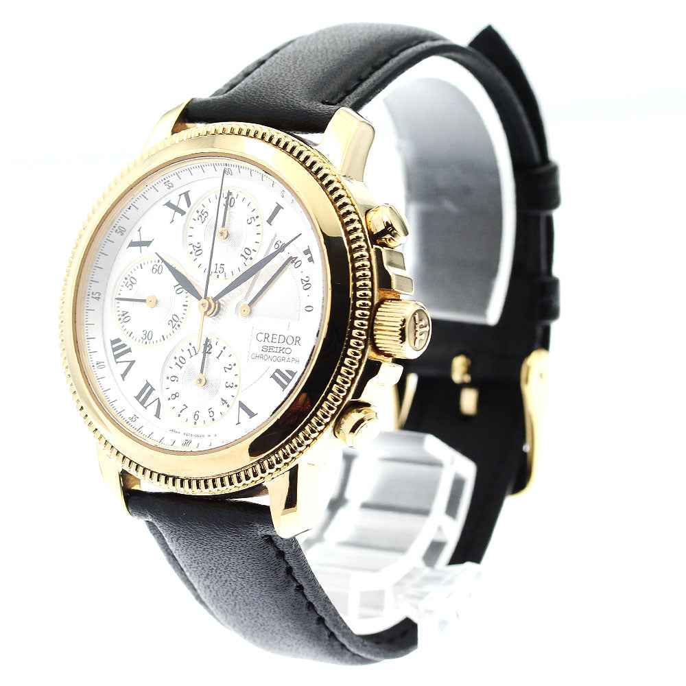 SEIKO CREDOR GBBH998/6S74-0020 Chronograph K18YG Hand Winding Men's_875529