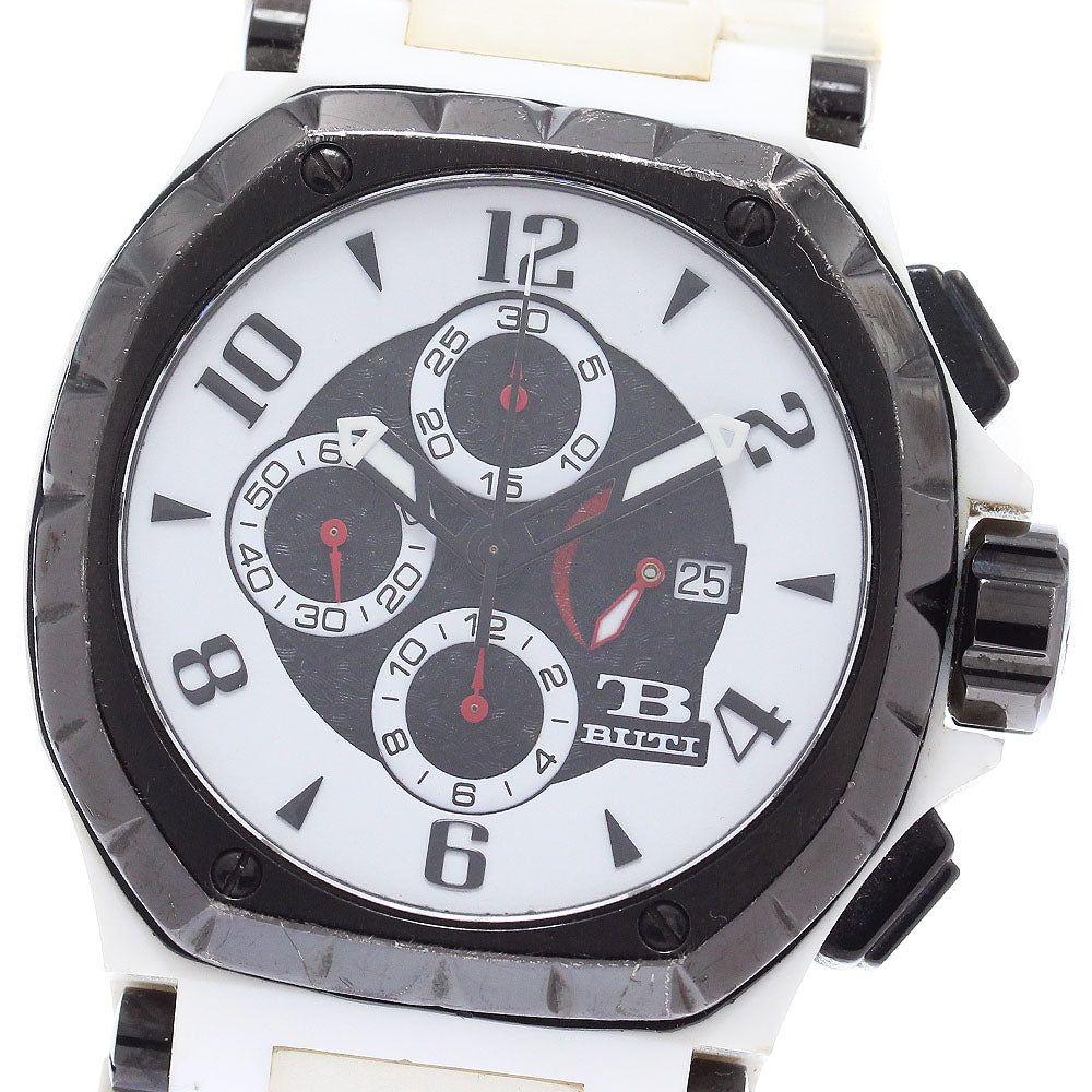 BUTI Magnum Speed Chronograph Black White Dial Automatic Men's Watch_875532