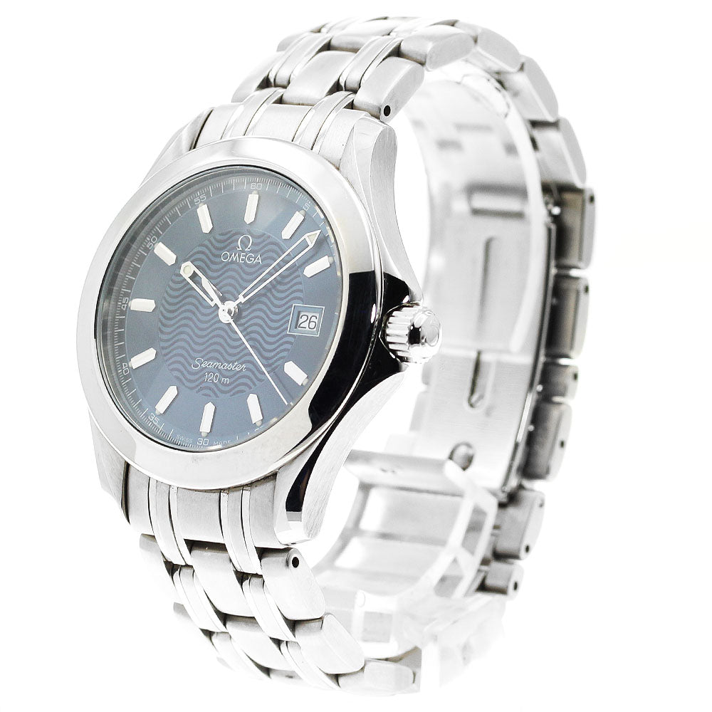 OMEGA Seamaster120 2511.81 Date Navy Dial Quartz Men's Watch_875535