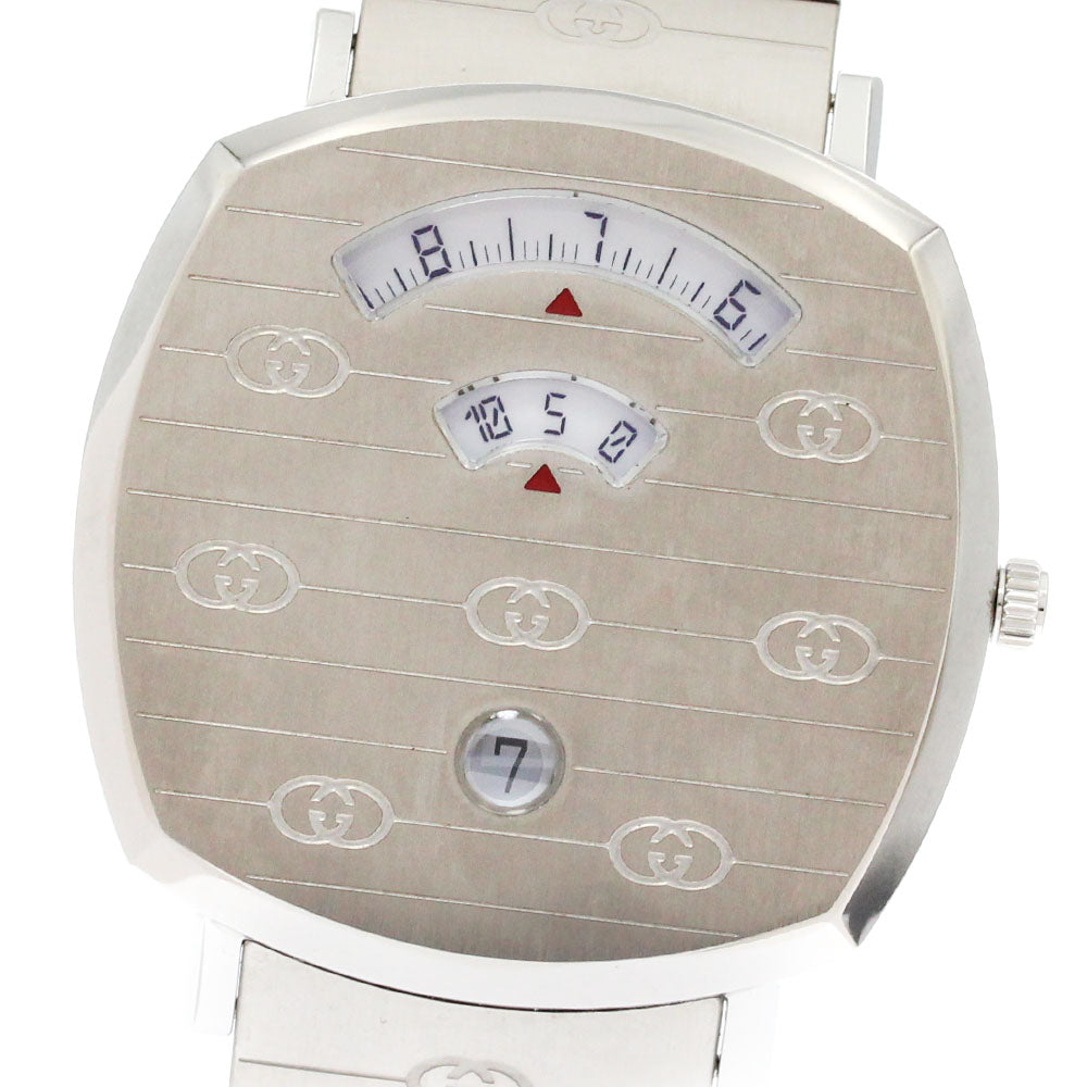 GUCCI Grip watch 157.3/YA157410 Date white Dial Quartz Men's Watch_875549