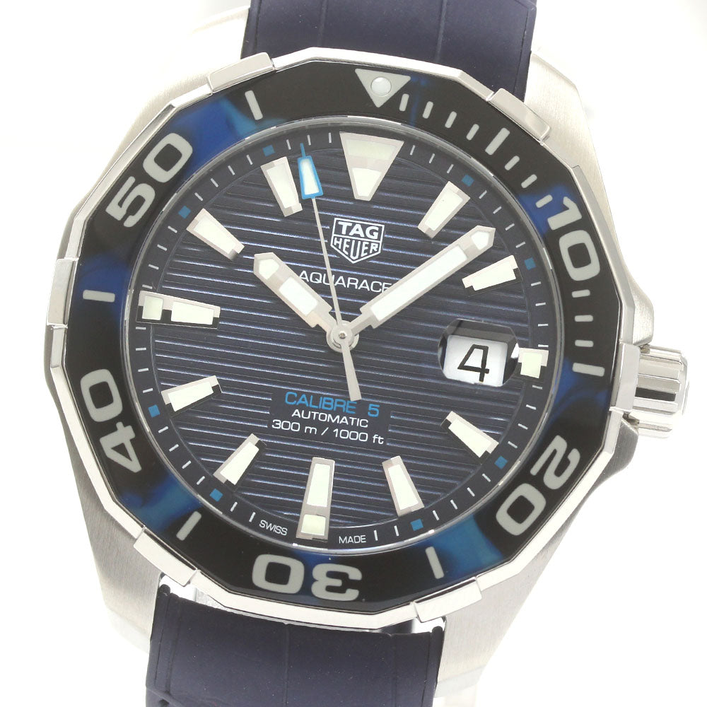 TAG HEUER Aqua racer WAY201P Caliber 5 blue Dial Automatic Men's Watch_875565