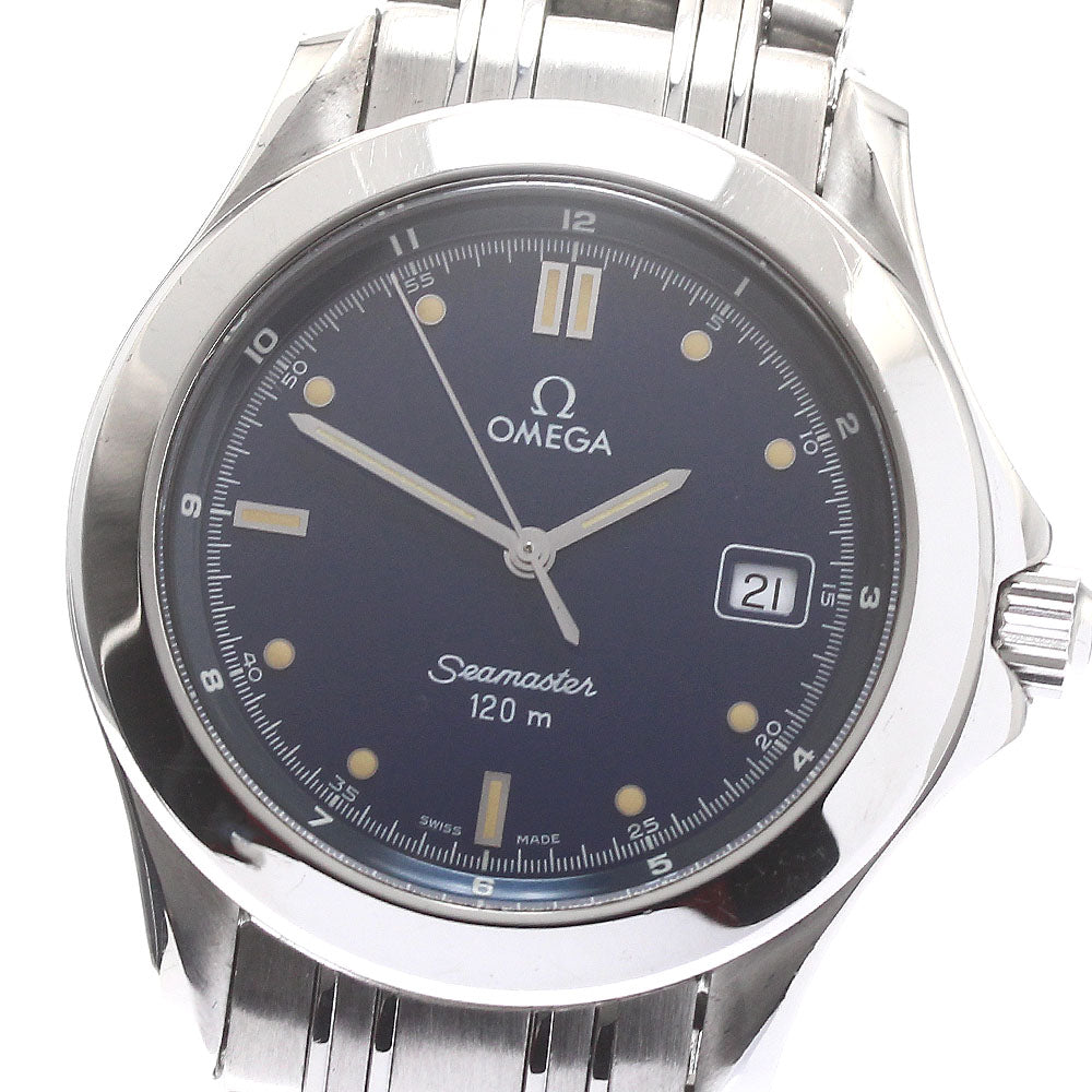 OMEGA Seamaster120 2511.8 Date Navy Dial Quartz Men's Watch_875569