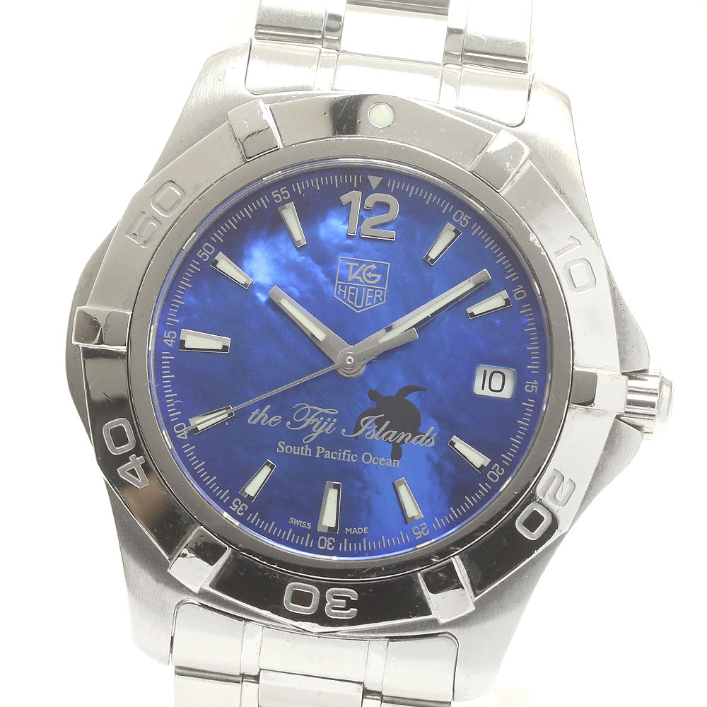 TAG HEUER Aquaracer Fiji Limited to 800 pieces WAF211F Date Blue shell Dial Automatic Men's Watch_875573