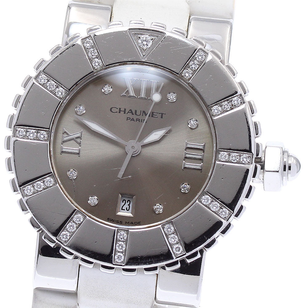 Chaumet Class one Diamond Bezel gray Dial Quartz Boy's Watch_875588