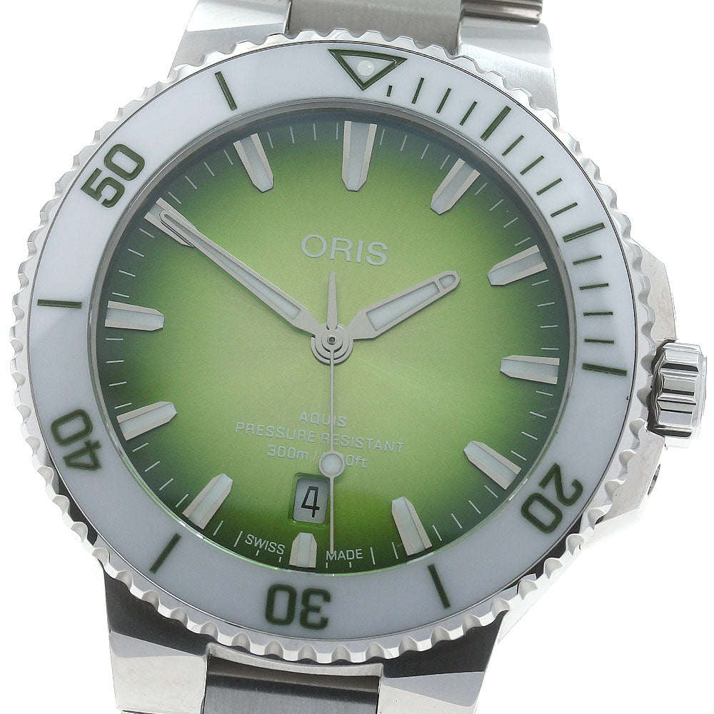 ORIS Aquis date 01.733.7787 Date green Dial Automatic Men's Watch_875631