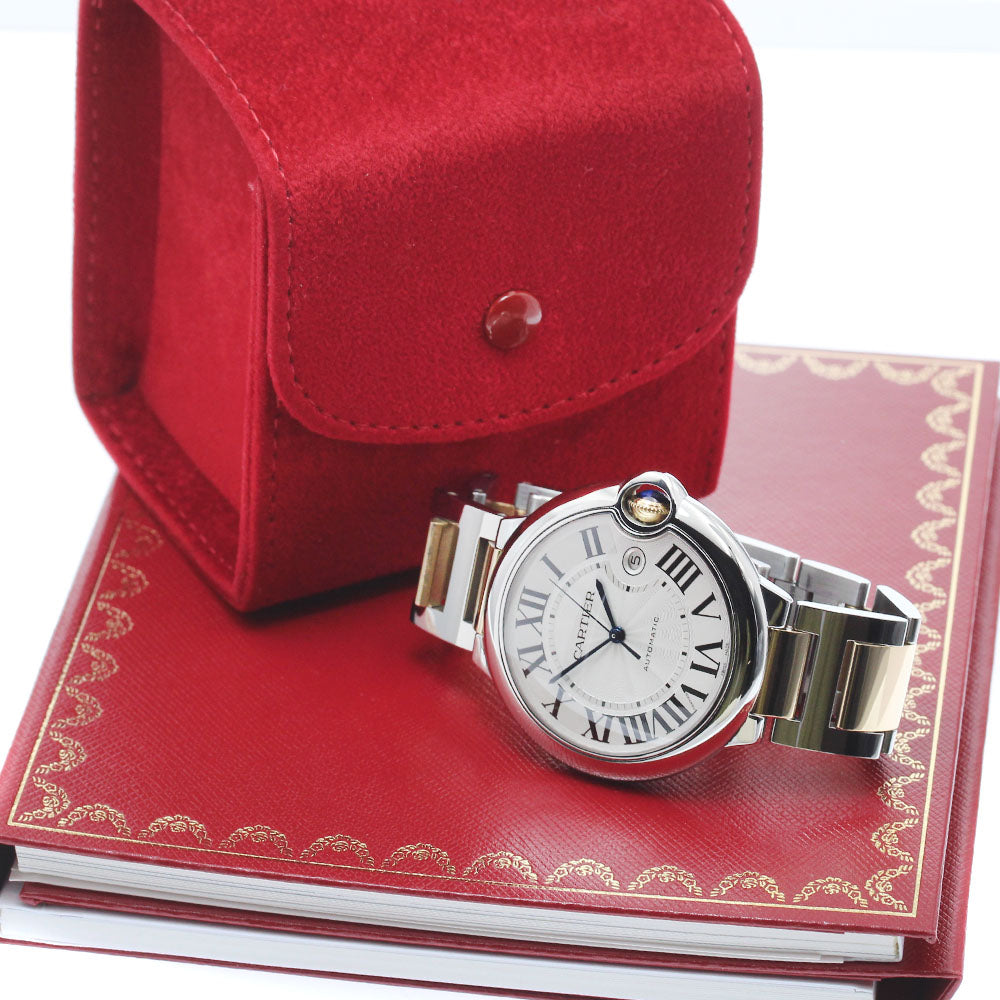 CARTIER Baron Blue LM W69009Z3 YG2 tone Silver Dial Automatic Men's Watch_875635