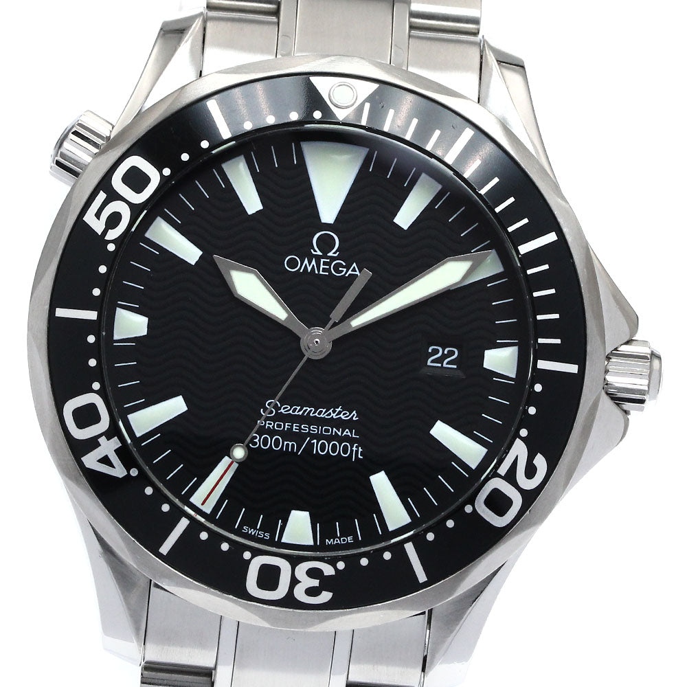 OMEGA Seamaster300 2264.50 Date black Dial Quartz Men's Watch_875637