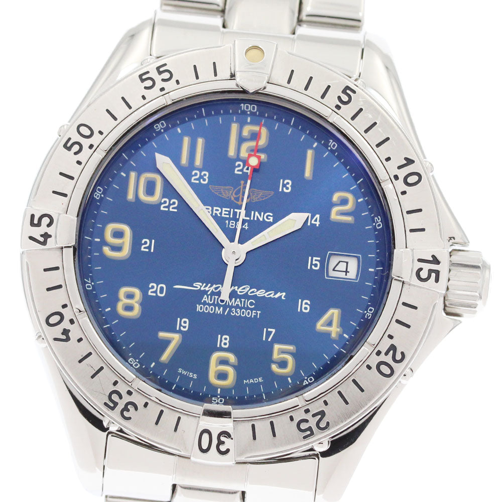 BREITLING Super Ocean A17040 Date blue Dial Automatic Men's Watch_875649