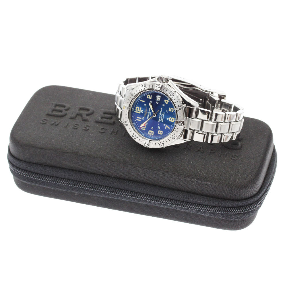 BREITLING Super Ocean A17040 Date blue Dial Automatic Men's Watch_875649