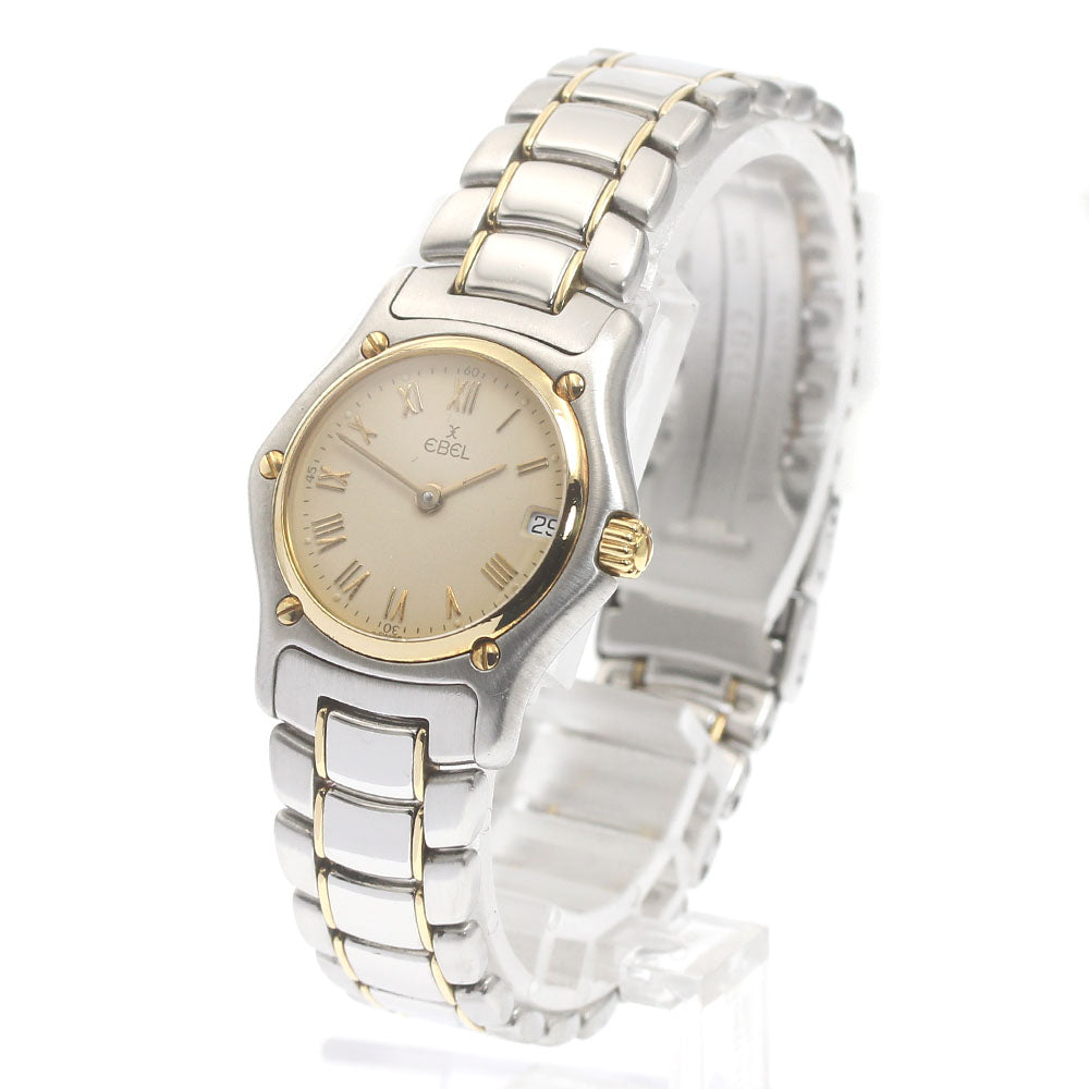 EBEL Classic wave 188901 Date gold Dial Quartz Boy's Watch_875679