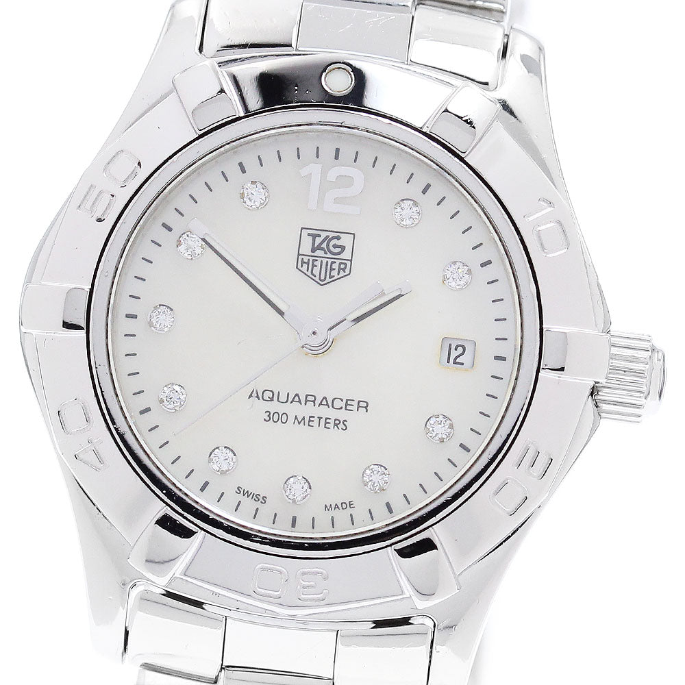 TAG HEUER Aqua racer WAF1415 10P diamond shell dial White shell Dial Quartz Ladies Watch_875689