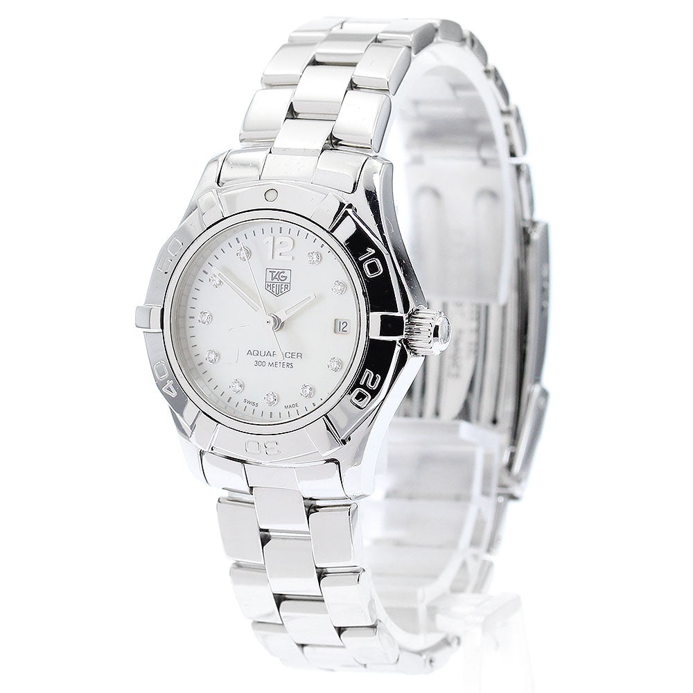 TAG HEUER Aqua racer WAF1415 10P diamond shell dial White shell Dial Quartz Ladies Watch_875689