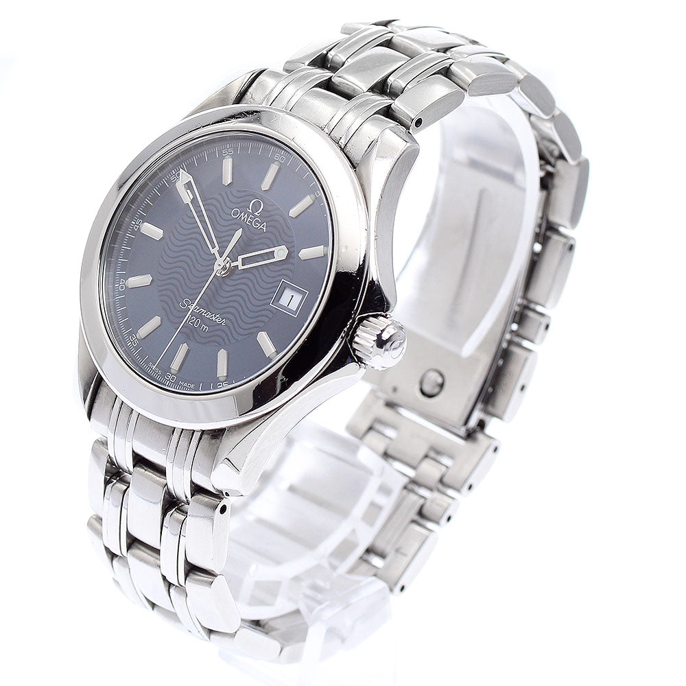 OMEGA Seamaster120 2511.81 Date Navy Dial Quartz Men's Watch_875692