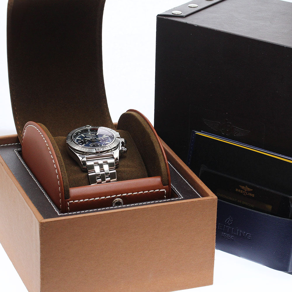BREITLING Chronomat AB0115 Date Navy Dial Automatic Men's Watch_875700