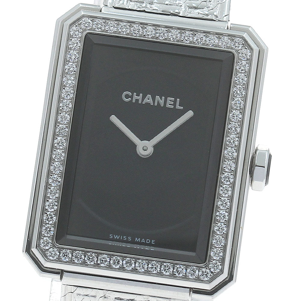 CHANEL Boyfriend tweed H4877 Diamond Bezel black Dial Quartz Ladies Watch_875702