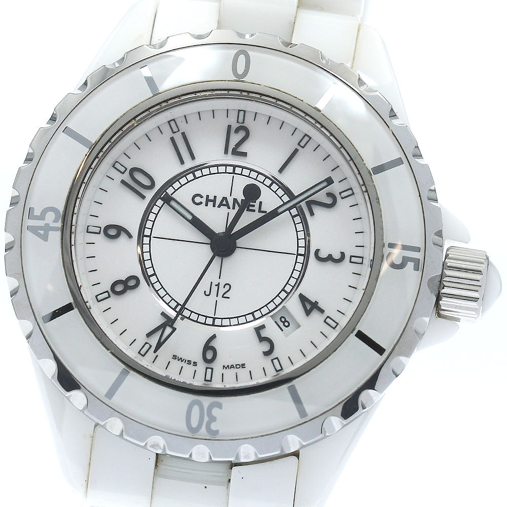 CHANEL J12 33mm H0968 White ceramic date white Dial Quartz Ladies Watch_875712
