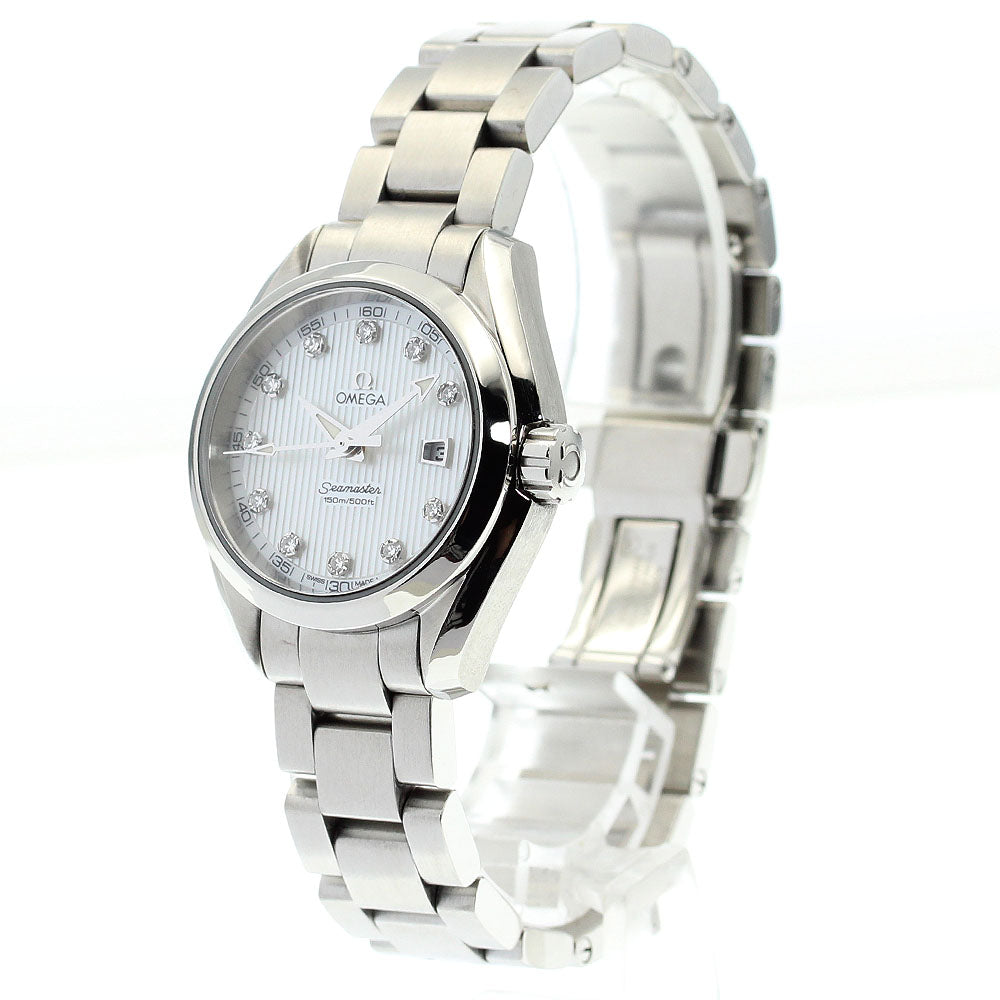 OMEGA Seamaster Aqua Terra 231.10.30.61.55.001 11P diamond White shell Dial Quartz Ladies Watch_875742