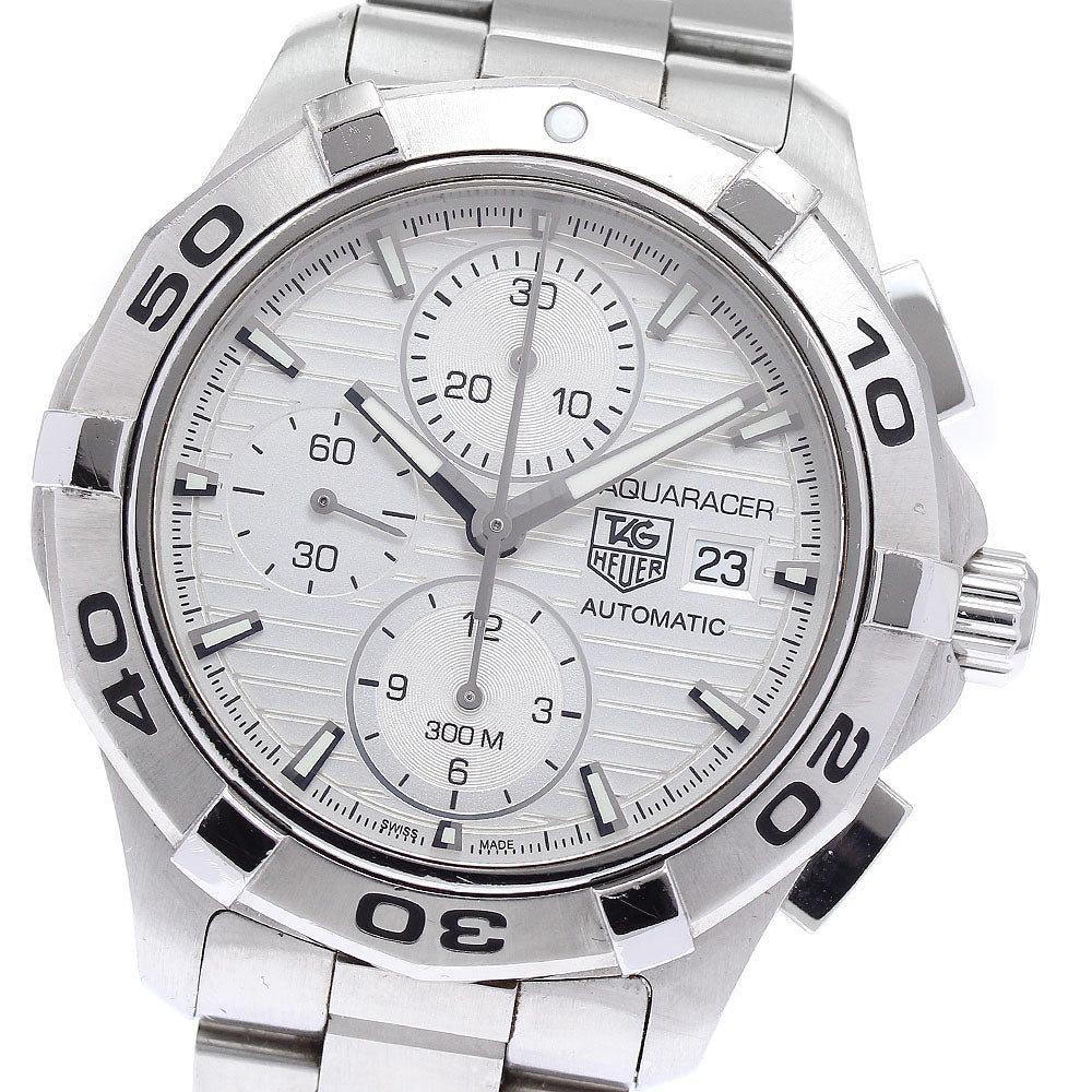 TAG HEUER Aqua racer CAP2111 Date Chronograph Silver Dial Automatic Men's_875763