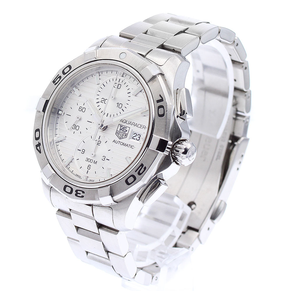TAG HEUER Aqua racer CAP2111 Date Chronograph Silver Dial Automatic Men's_875763
