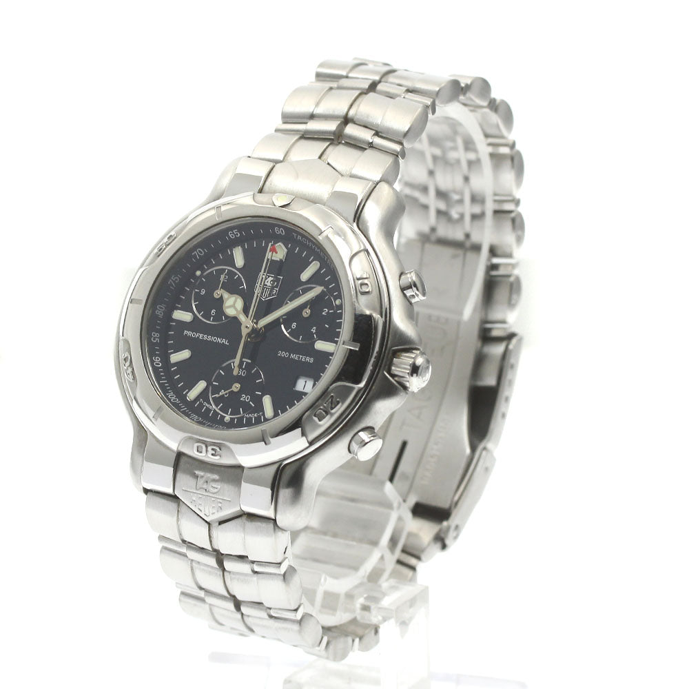 TAG HEUER 6000 series CH1113-0 Chronograph Date Black Dial Quartz Men's_875765