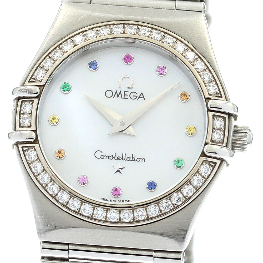 OMEGA Constellation Iris 1476.79 Diamond Bezel White shell Dial Quartz Ladies Watch_875804