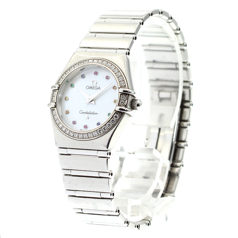 OMEGA Constellation Iris 1476.79 Diamond Bezel White shell Dial Quartz Ladies Watch_875804
