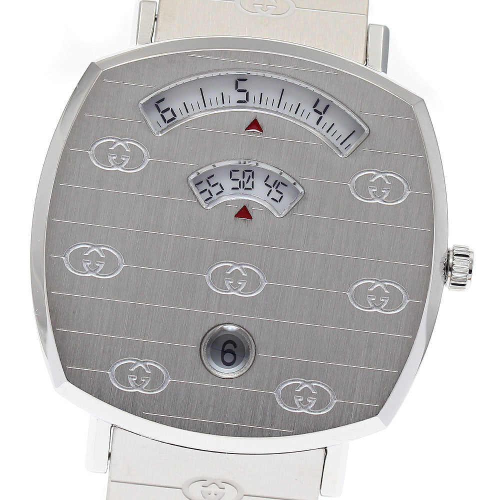 GUCCI Grip watch 157.4/YA157401 Date white Dial Quartz Men's Watch_875820