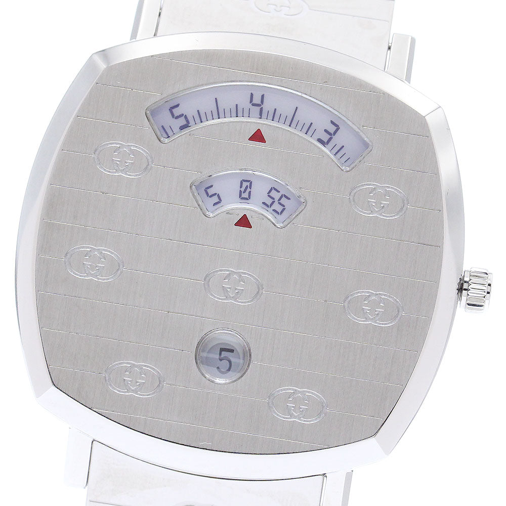 GUCCI Grip watch 157.3/YA157410 Date white Dial Quartz Men's Watch_875827