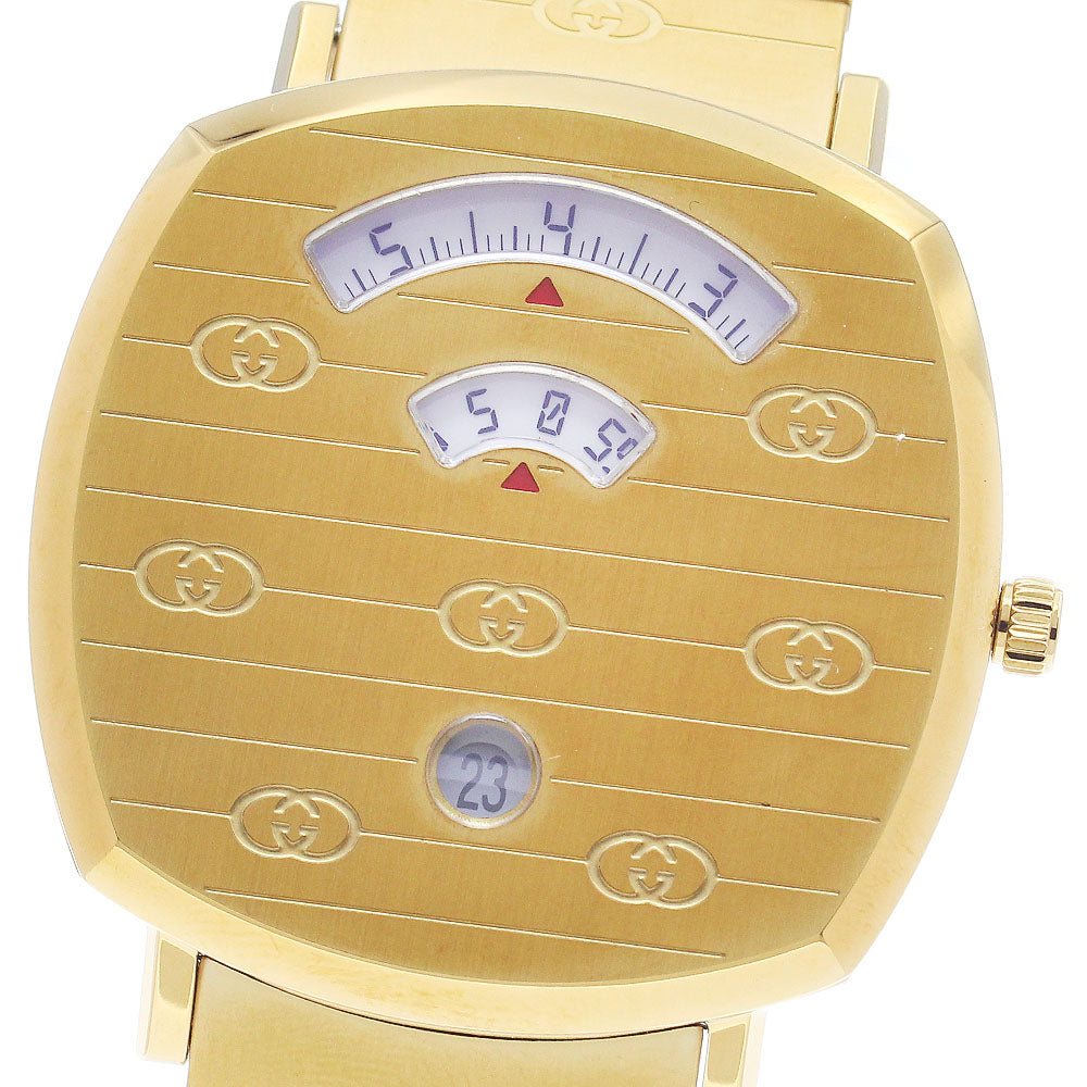 GUCCI Grip watch 157.3/YA157409 Date white Dial Quartz Men's Watch_875829