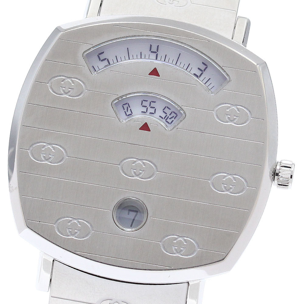 GUCCI Grip watch 157.4/YA157401 Date white Dial Quartz Men's Watch_875835