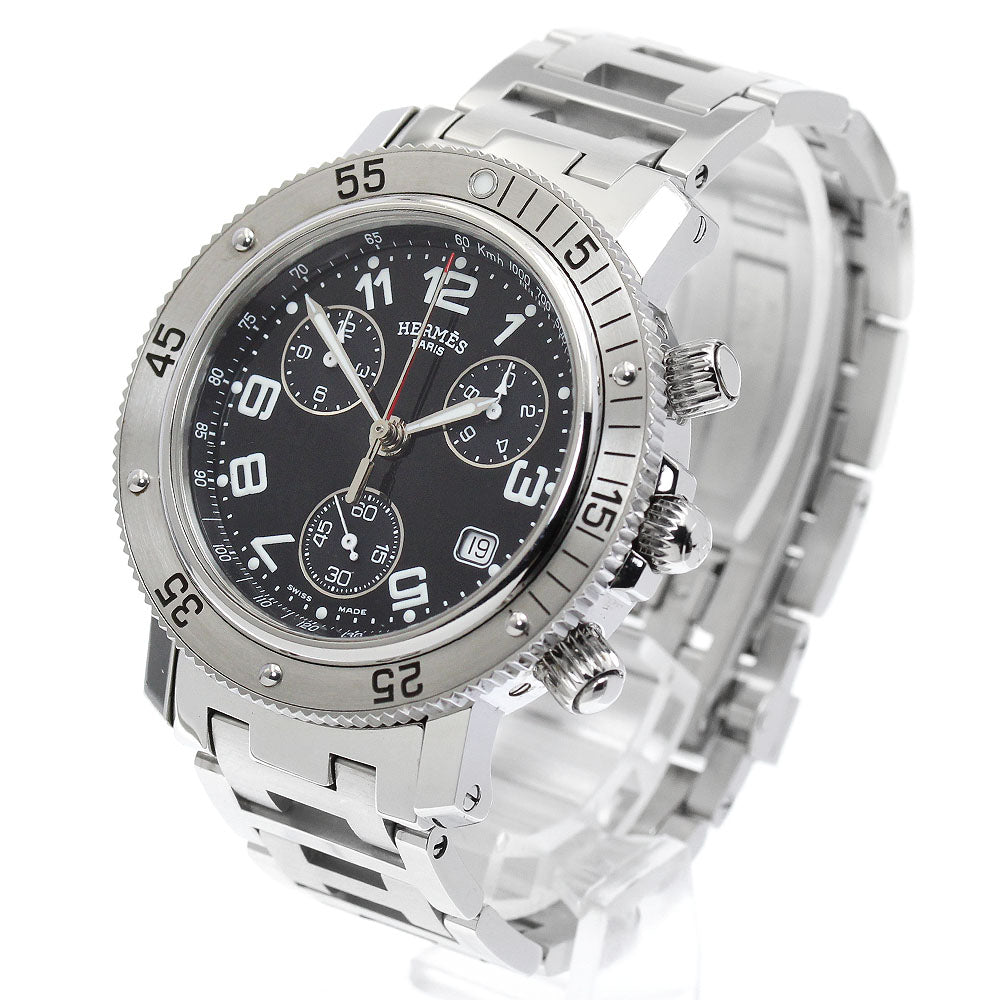 HERMES Clipper diver CL2.910 Chronograph black Dial Quartz Men's Watch_875843