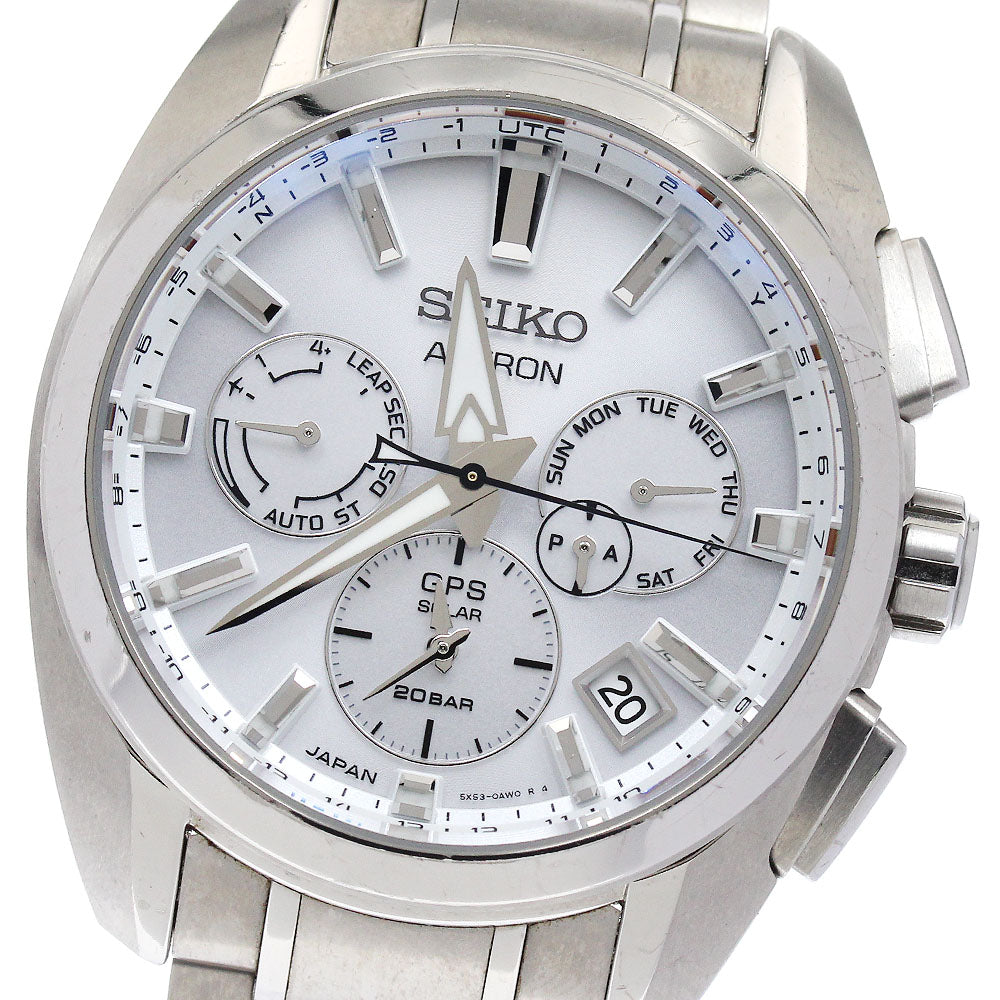 SEIKO Astron SBXC063/5X53-0AV0 GPS day-date Solar Powered Radio Men's_875859