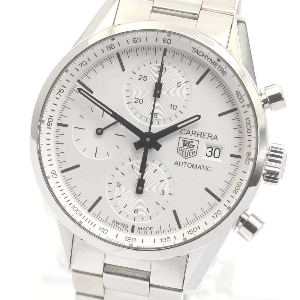 TAG HEUER Carrera CAR2211 Chronograph Silver Dial Automatic Men's Watch_875870