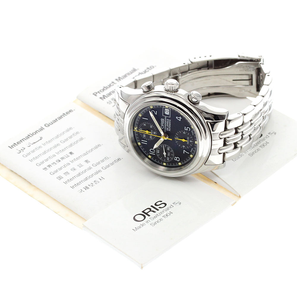 ORIS 374.7493.40.64 Chronograph black Dial Automatic Men's Watch_875871
