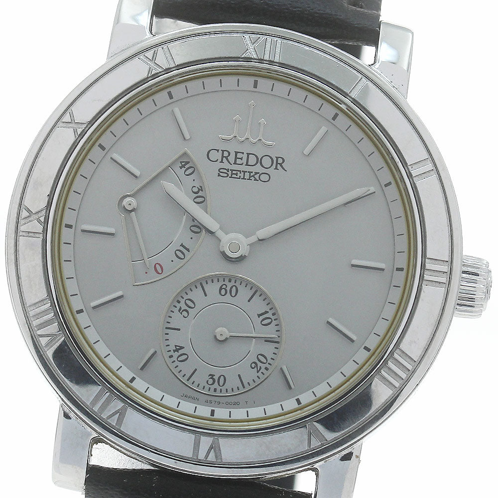SEIKO CREDOR GCAY999/4S79-0020 Power reserve Silver Dial Hand Winding Men's Watch_875877