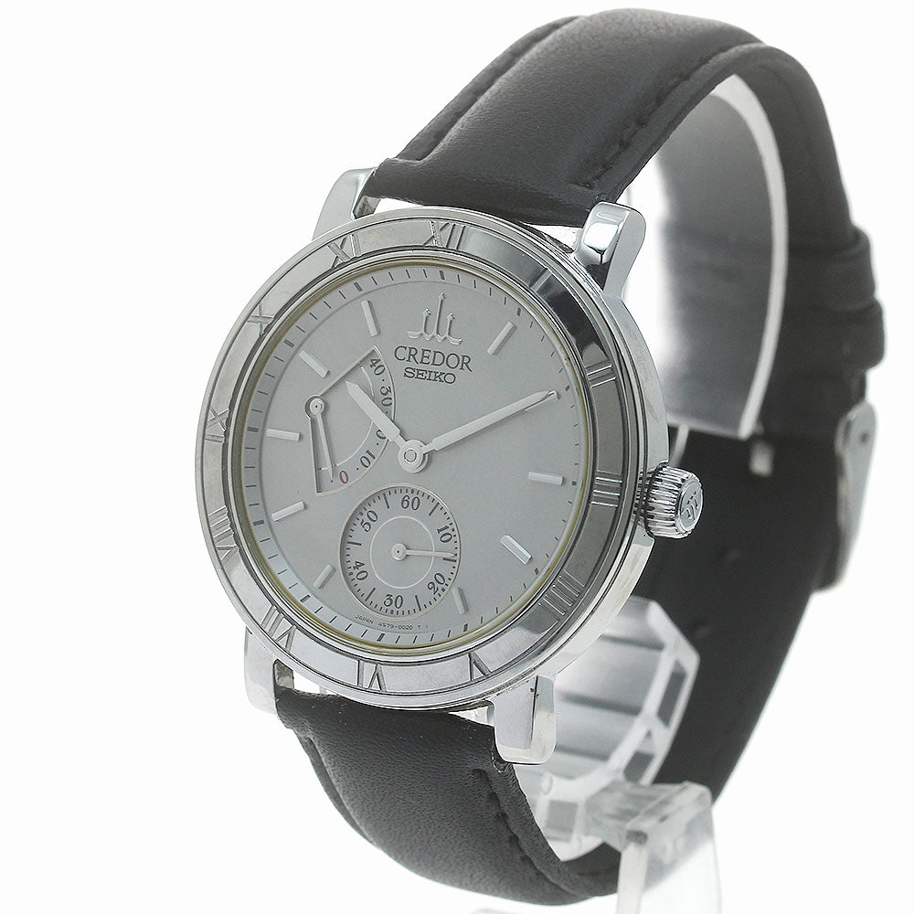 SEIKO CREDOR GCAY999/4S79-0020 Power reserve Silver Dial Hand Winding Men's Watch_875877
