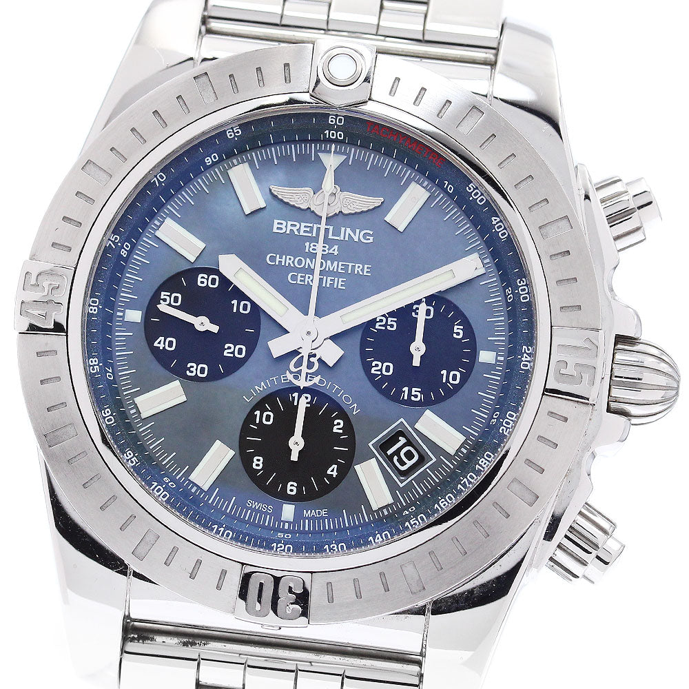 BREITLING Chronomat 44 Special AB0115 Chronograph Date Blue shell / black Dial Automatic Men's Watch_875903