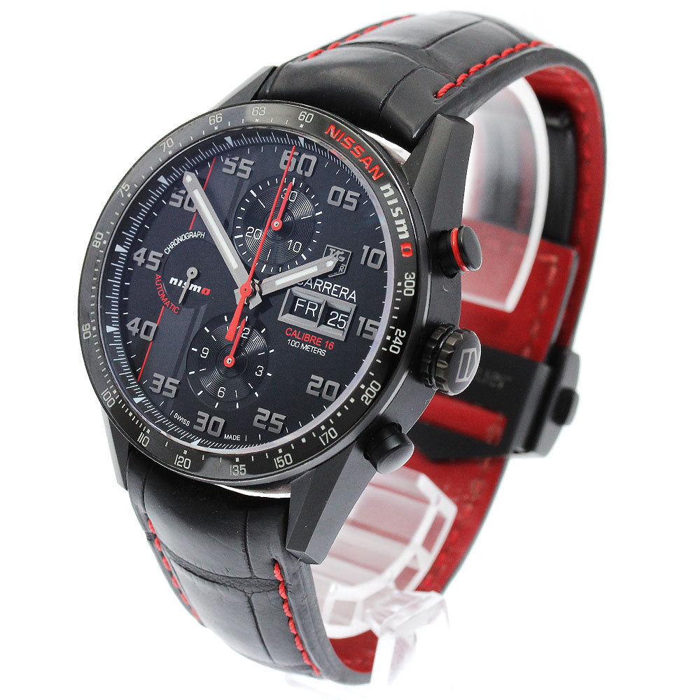 TAG HEUER Carrera Nissan Nismo Limited Edition CV2A82 Day-Date Chronograph Black Dial Automatic Men's Watch_875916