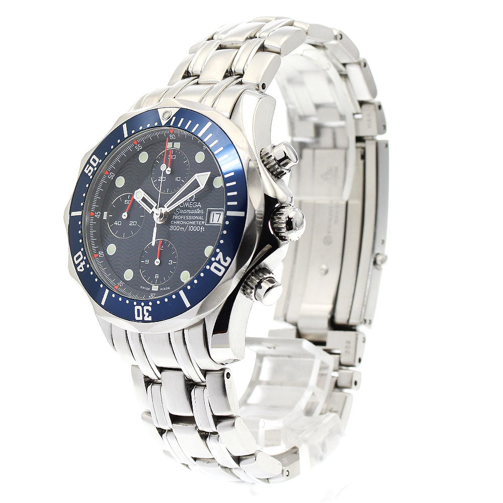 OMEGA Seamaster300 2599.80 Date Chronograph Navy Dial Automatic Men's_875939